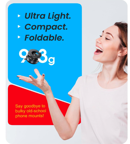 Magnetic Suction Cup Phone Mount for Magsafe, 360° Adjustable Magnetic Car Phone Holder, Pocket Size Foldable Car Mount, Cell Phone Holders