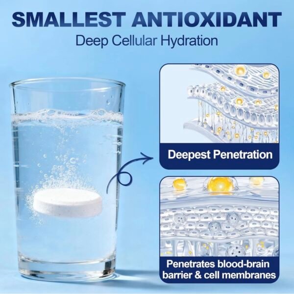 Molecular Hydrogen Tablets (12 PPM) - 120 Count High Potency H2 Supplement with Magnesium - Fast Dissolving Hydrogen Water